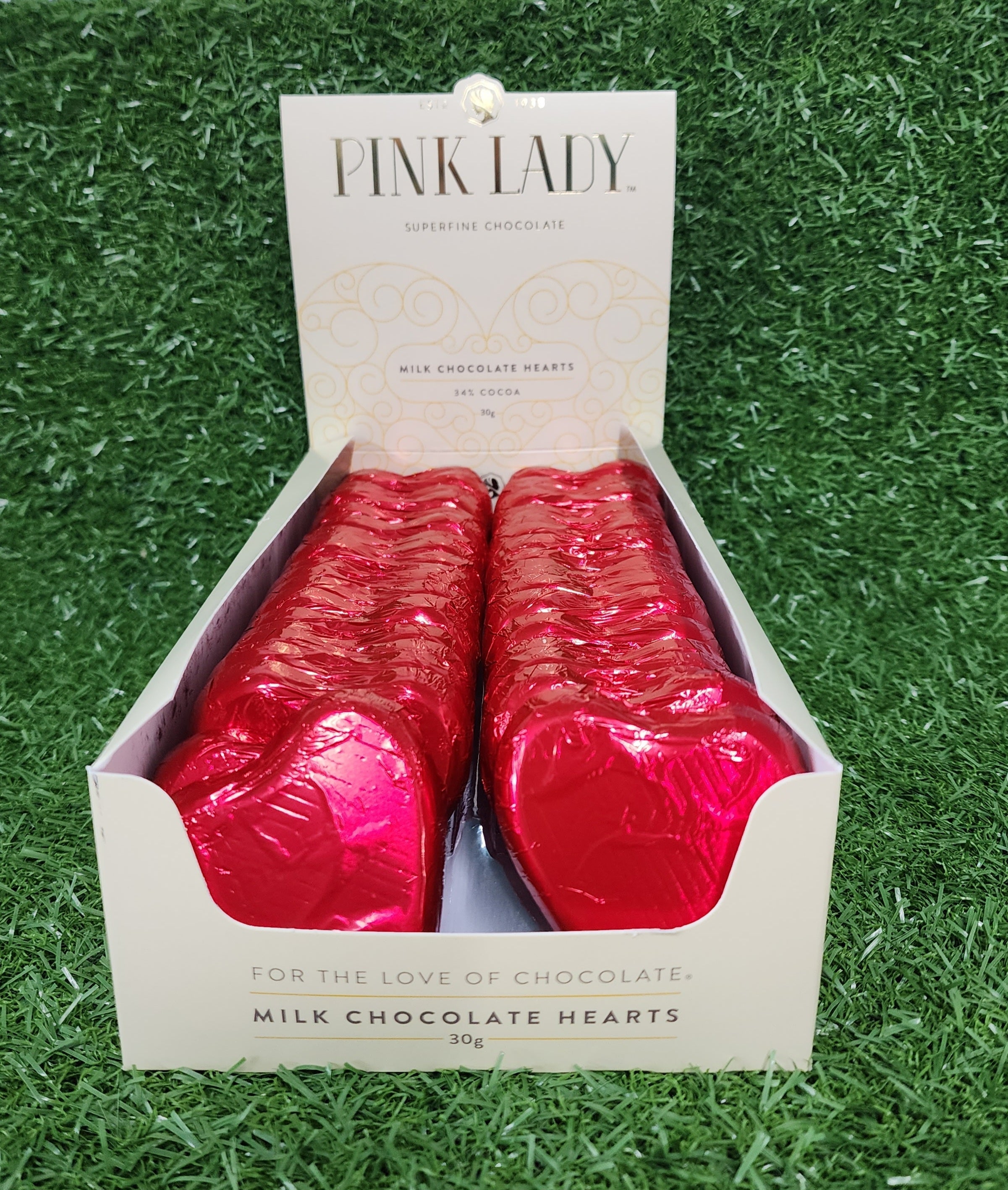 Milk Chocolate Hearts- Pink Lady