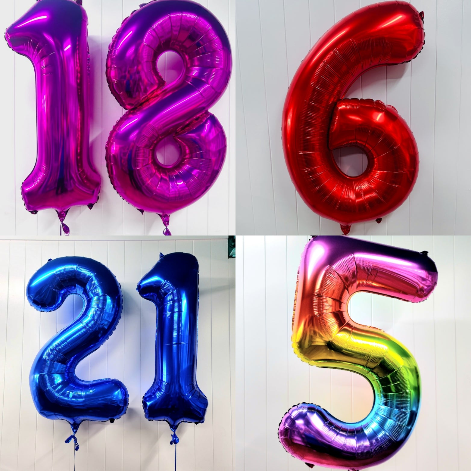 Large Number Foil Balloon - Helium Filled (Inflated) – Sugar Stacks and ...