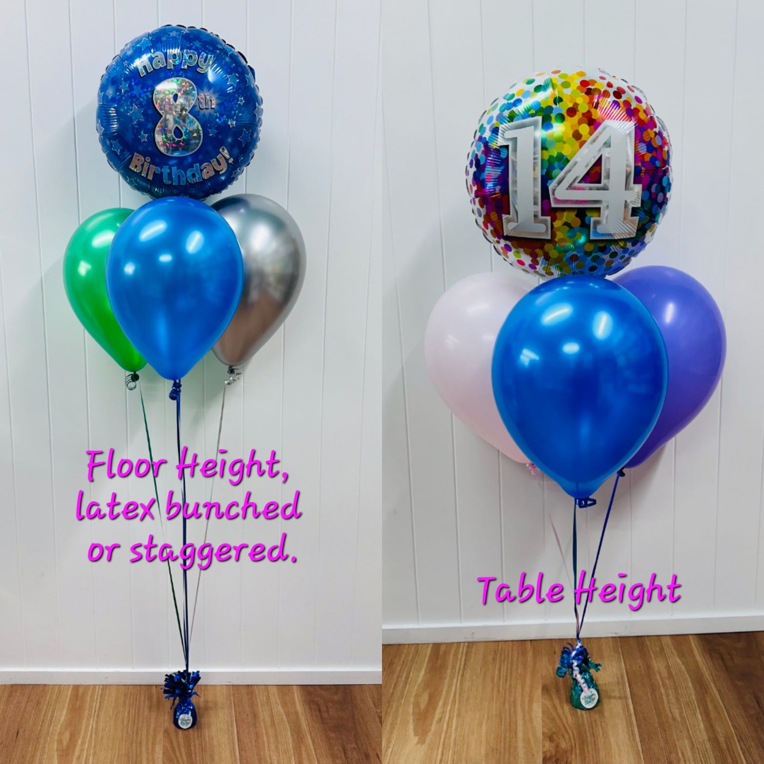 1-17yrs Age Birthday Balloon Bouquet