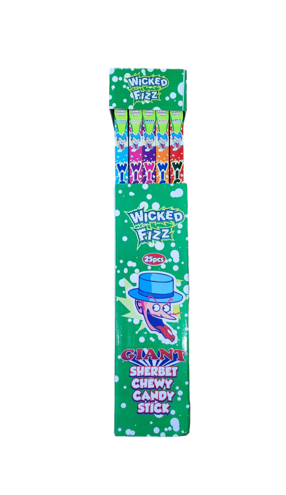 Wicked Fizz - Giant Sherbet Chewy Candy Stick