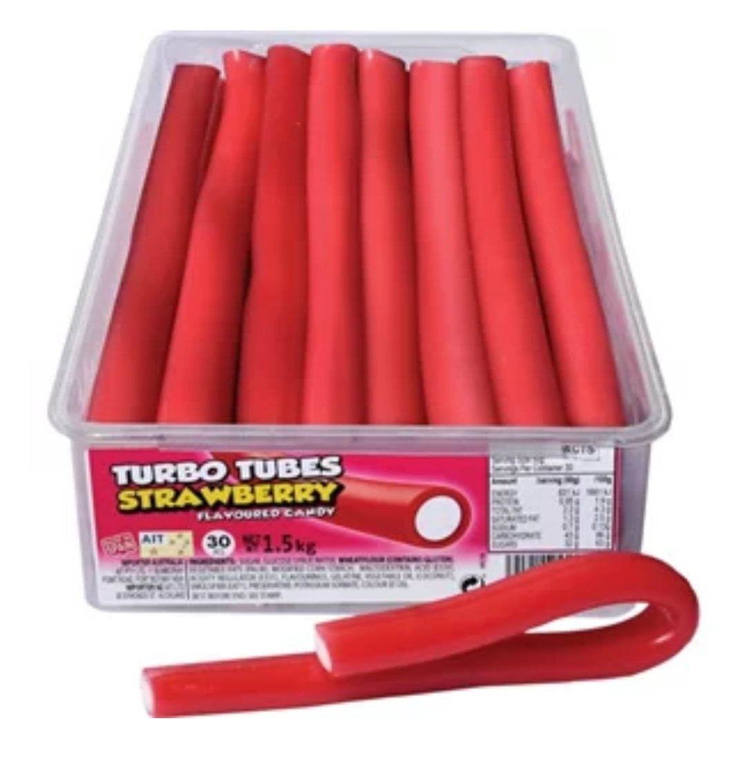 Sour Turbo Tubes Strawberry