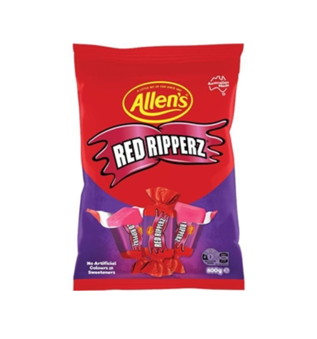 Allens Red Rippers 800g. (instore pick up only)