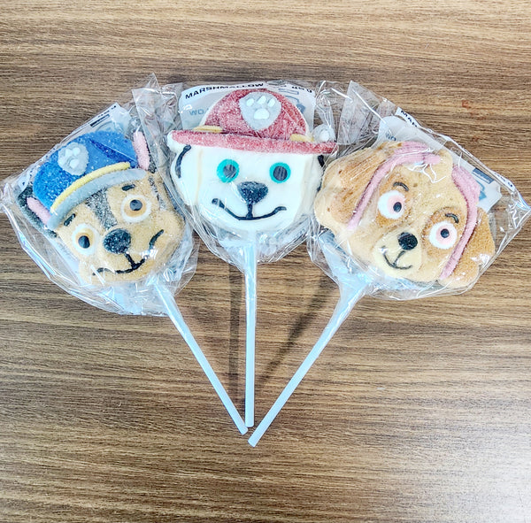 Paw Patrol Marshmallow Pops- Strawberry Flavour.