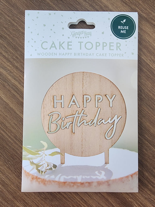 Wooden cake Topper