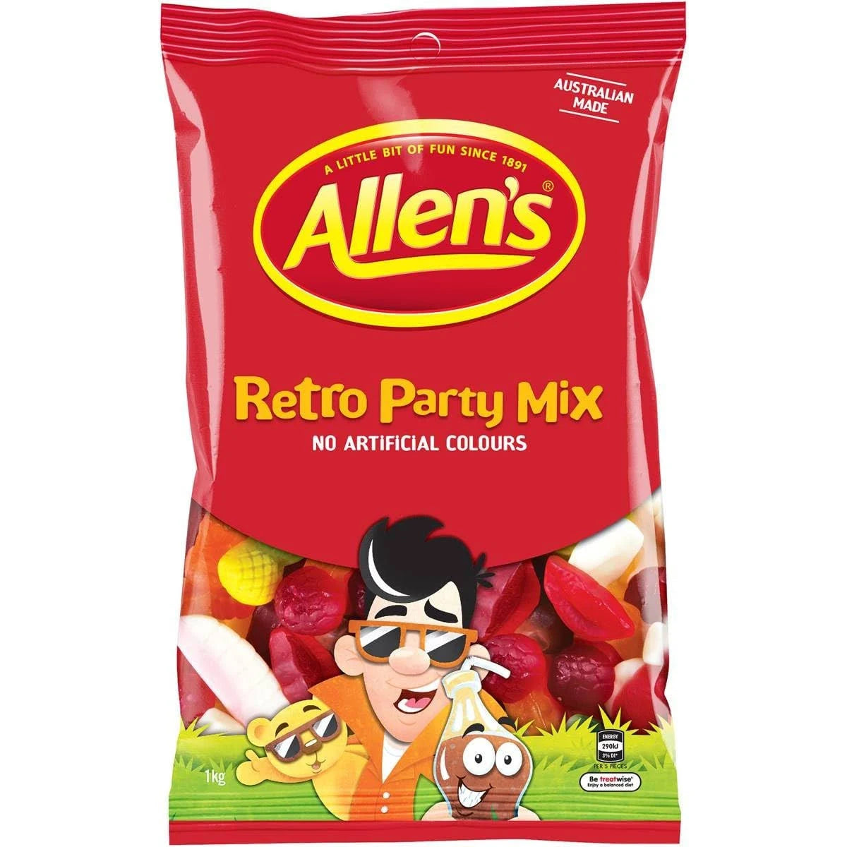 Allen's Retro Party Mix 1kg-  instore pick up only