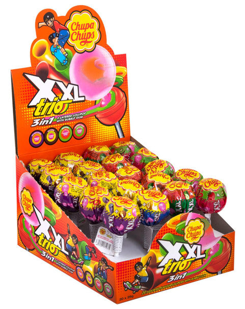 Chupa chups- XXL trio (bubble-gum centre)