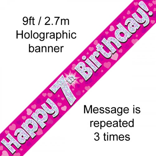 Age Birthday Banner - Pink