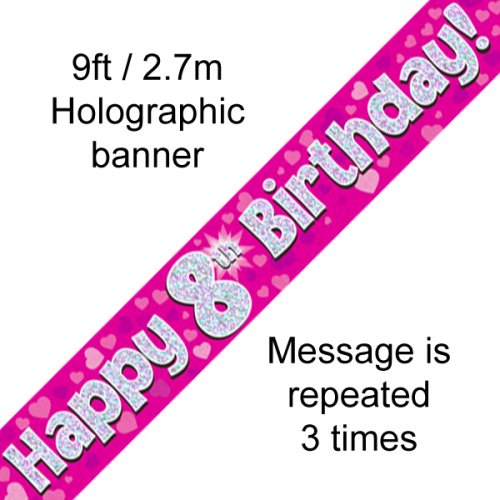 Age Birthday Banner - Pink