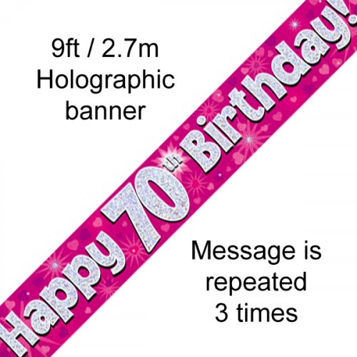 Age Birthday Banner - Pink