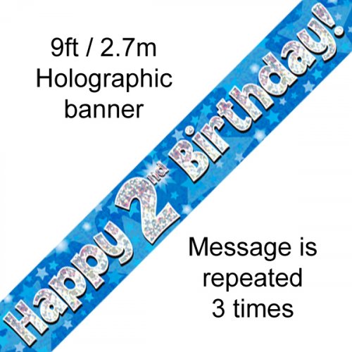 Age Birthday Banner - Blue