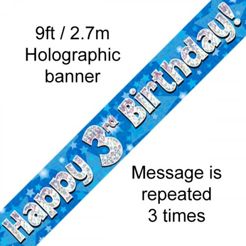 Age Birthday Banner - Blue