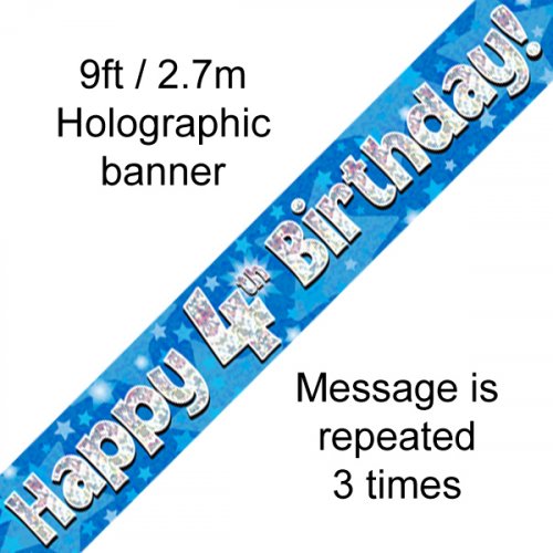 Age Birthday Banner - Blue