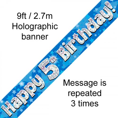 Age Birthday Banner - Blue