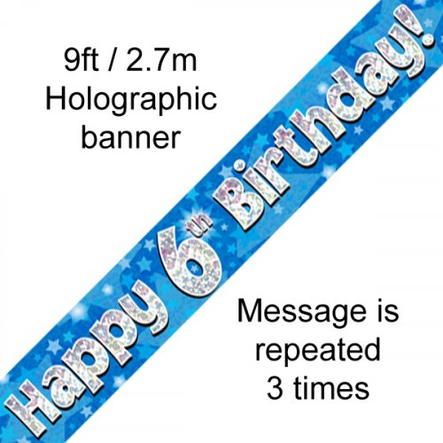 Age Birthday Banner - Blue