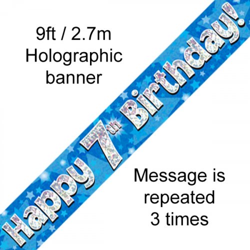 Age Birthday Banner - Blue