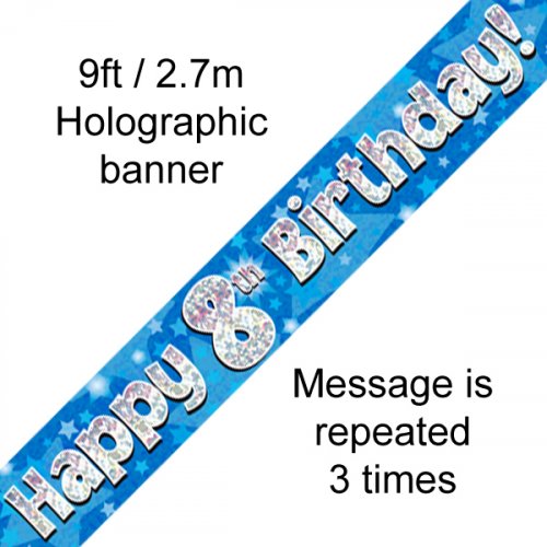 Age Birthday Banner - Blue