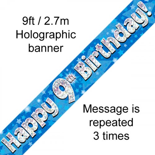 Age Birthday Banner - Blue