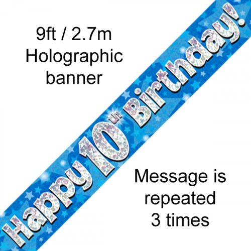 Age Birthday Banner - Blue