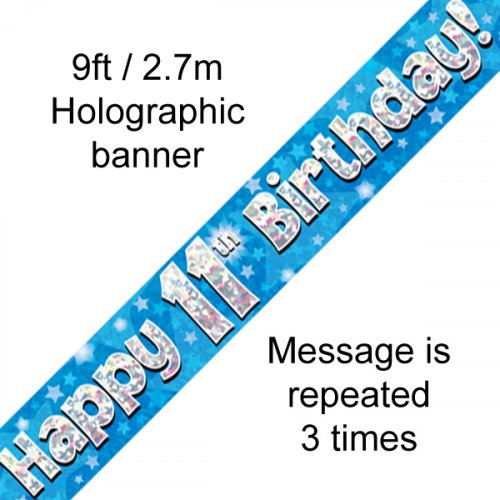 Age Birthday Banner - Blue