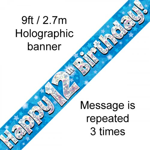 Age Birthday Banner - Blue