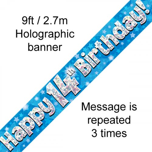 Age Birthday Banner - Blue