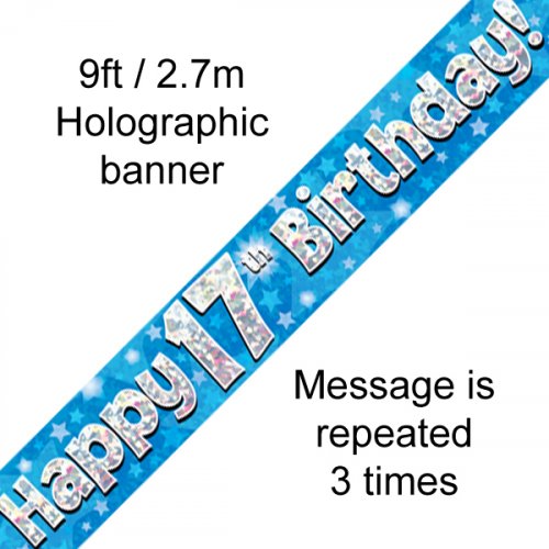 Age Birthday Banner - Blue