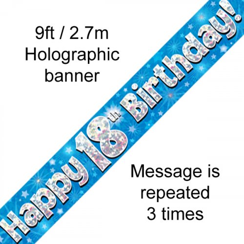 Age Birthday Banner - Blue