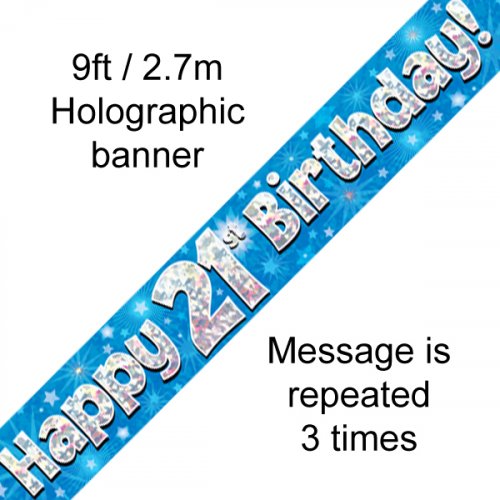 Age Birthday Banner - Blue