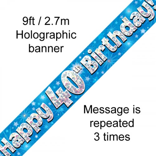 Age Birthday Banner - Blue