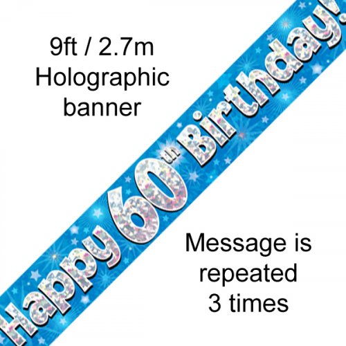 Age Birthday Banner - Blue