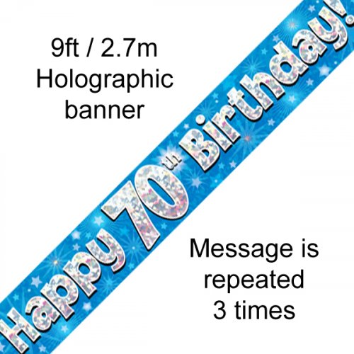 Age Birthday Banner - Blue