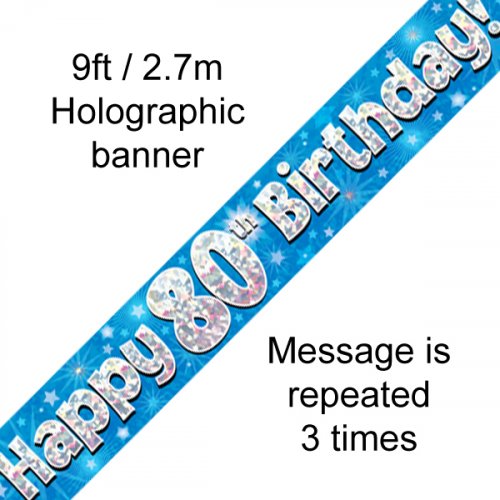 Age Birthday Banner - Blue