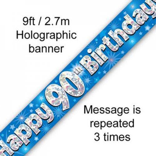 Age Birthday Banner - Blue