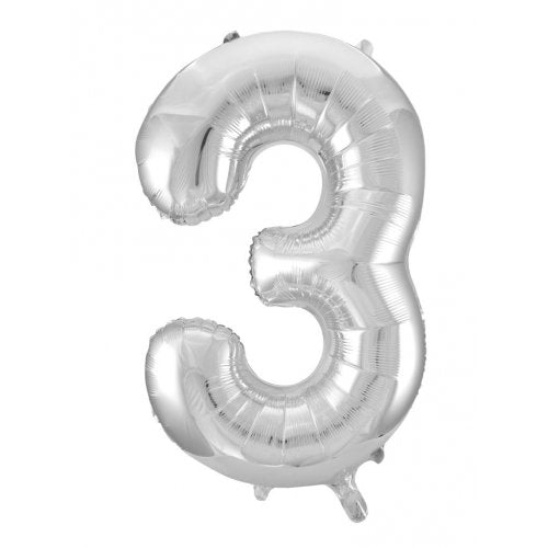 Large Number Foil Balloon - Helium Filled (Inflated)