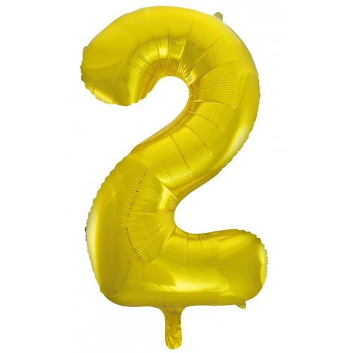 Large Number Foil Balloon - Helium Filled (Inflated)