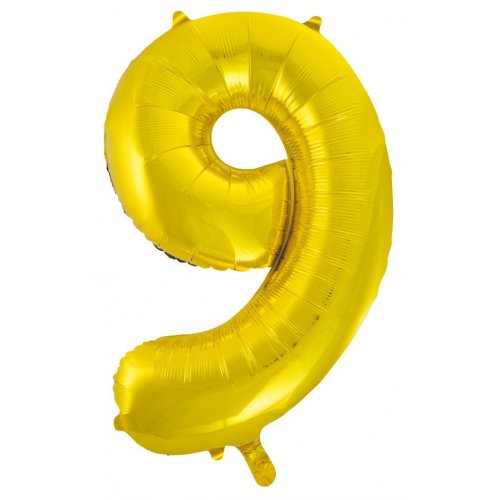 Large Number Foil Balloon - Helium Filled (Inflated)