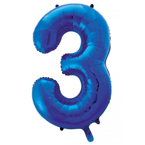 Large Number Foil Balloon - Helium Filled (Inflated)