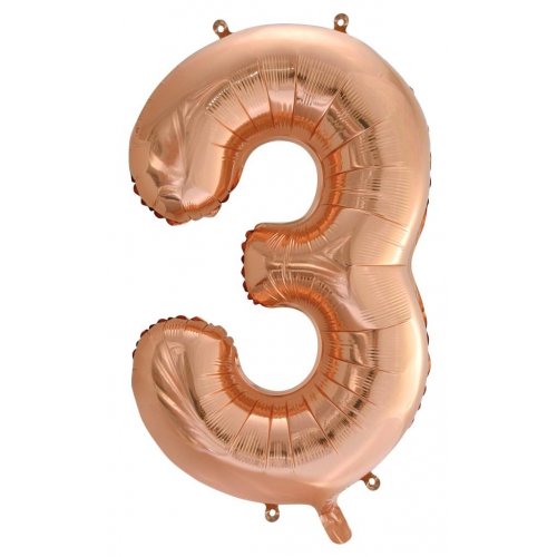 Large Number Foil Balloon - Helium Filled (Inflated)