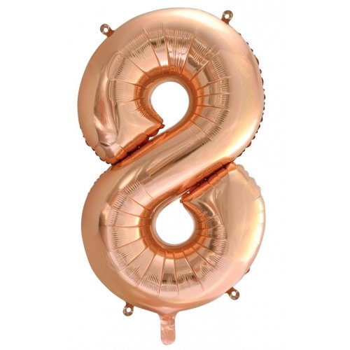 Large Number Foil Balloon - Helium Filled (Inflated)