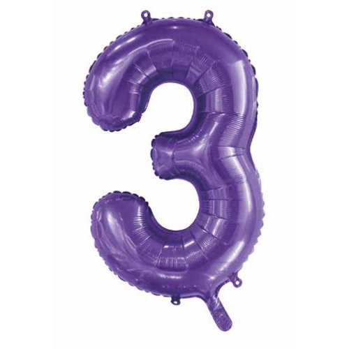 Large Number Foil Balloon - Helium Filled (Inflated)