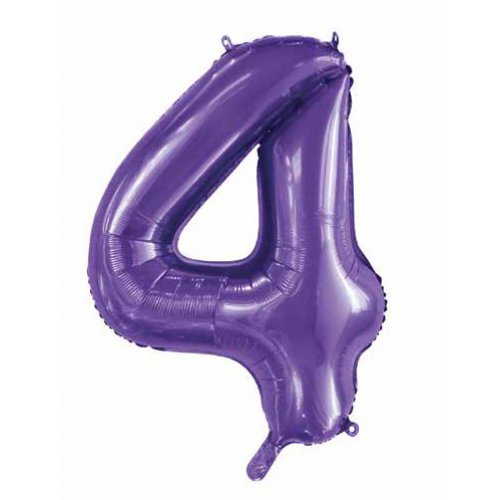 Large Number Foil Balloon - Helium Filled (Inflated)