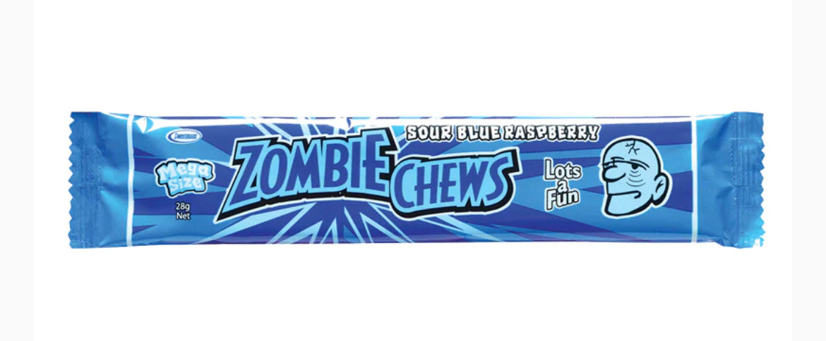 Zombie Chews - Sour Blue Raspberry (1 Bar)